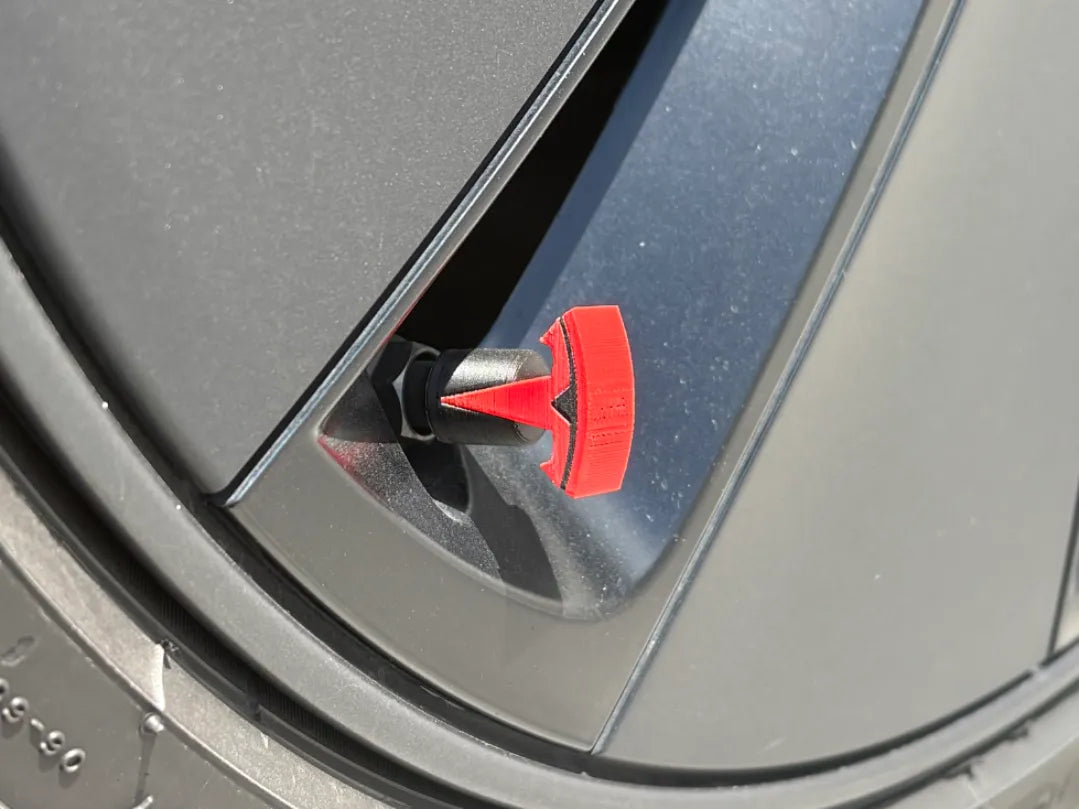 Tesla Tire Valve Cap 3D printed — Schnapps Caps Australia