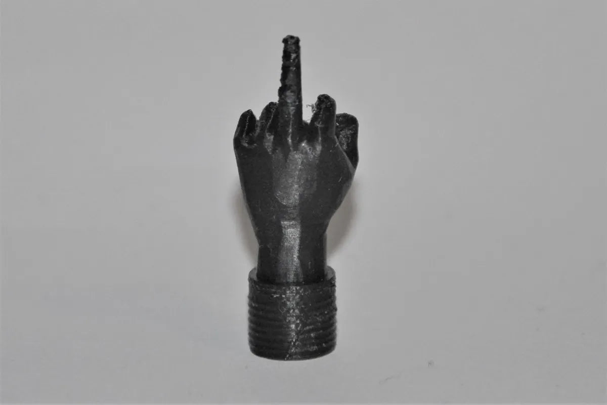 Middle finger schrader valve cap 3D printed — Schnapps Caps Australia