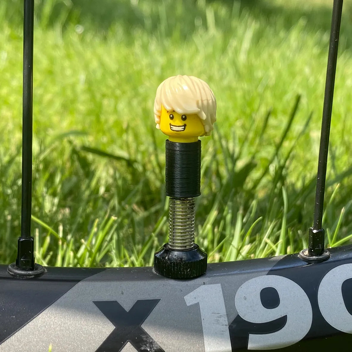 L E G O valve cap for bicycle tires 3D printed — Schnapps Caps Australia