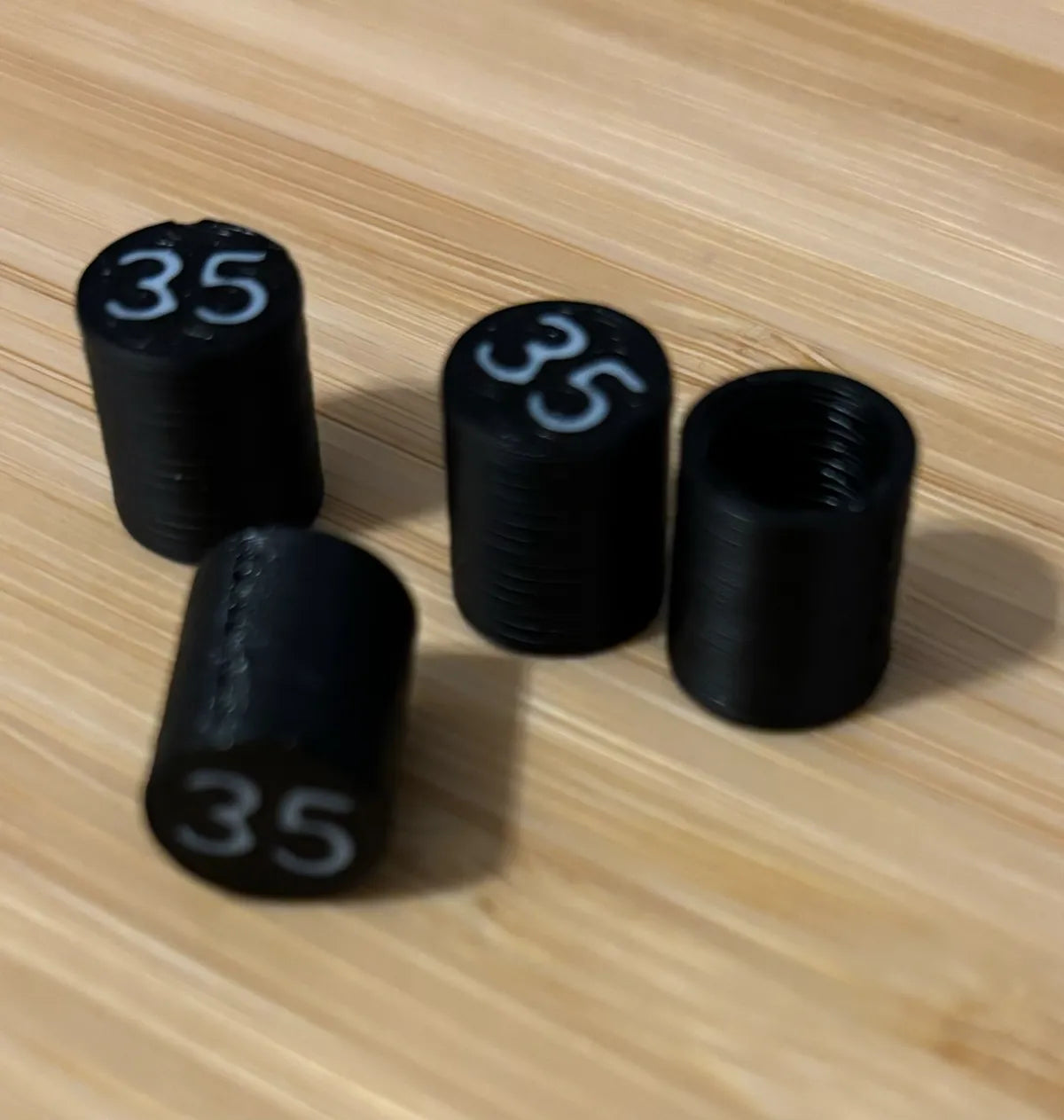 Tire Valve Cap with Pressure Number (Parametric) 3D printed — Schnapps Caps Australia
