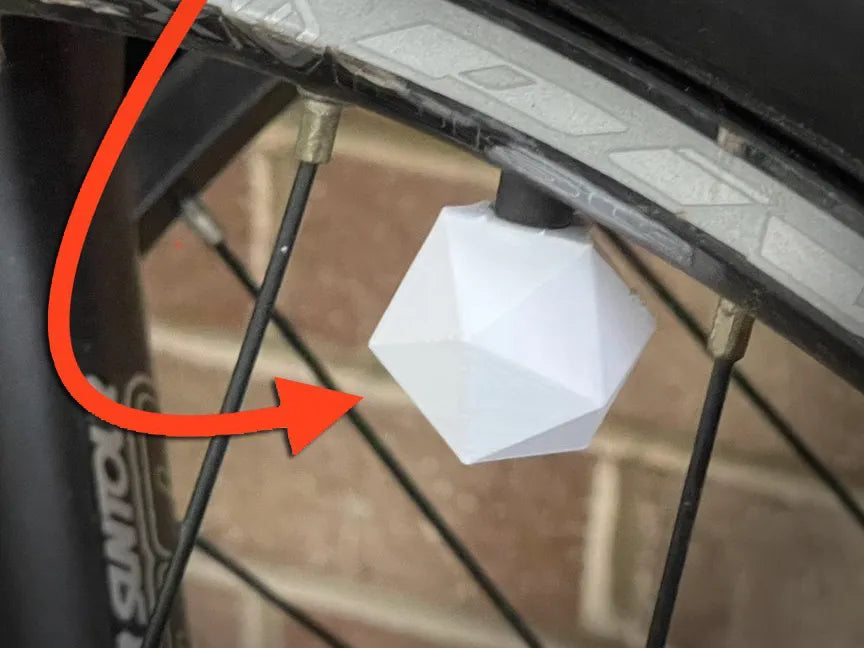 D20 \ Icosahedron Valve Stem Cap 3D printed — Schnapps Caps Australia