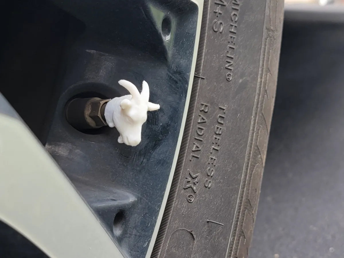 Goat Valve Cap - Cars/Trucks - Schrader 3D printed — Schnapps Caps Australia