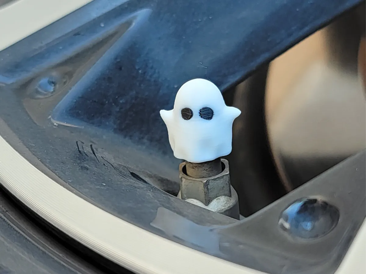 Ghost Valve Caps - Schrader - Cars 3D printed — Schnapps Caps Australia