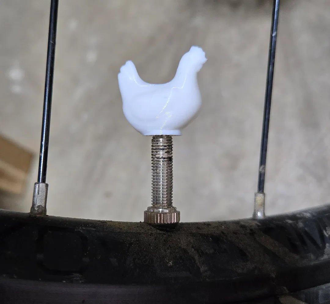 Chicken - Valve Caps 3D printed — Schnapps Caps Australia