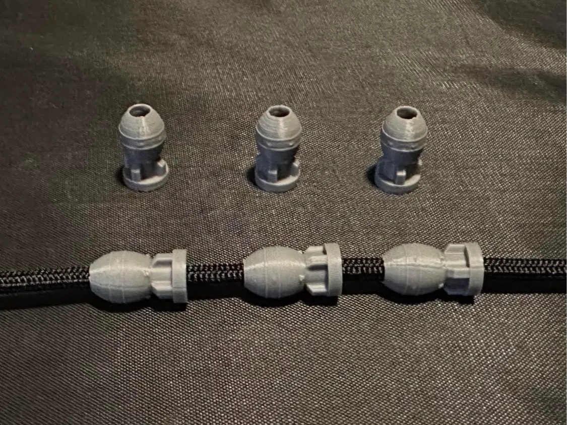 Fallout Mini Nuke Paracord Bead 3D printed — Schnapps Caps Australia