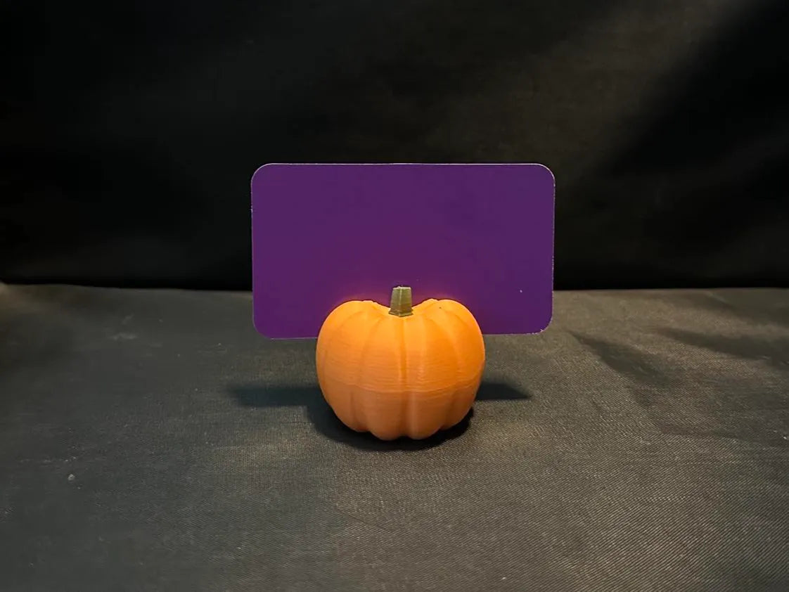 Deluxe Pumpkin Thanksgiving Name Place Card Holder 3D printed — Schnapps Caps Australia