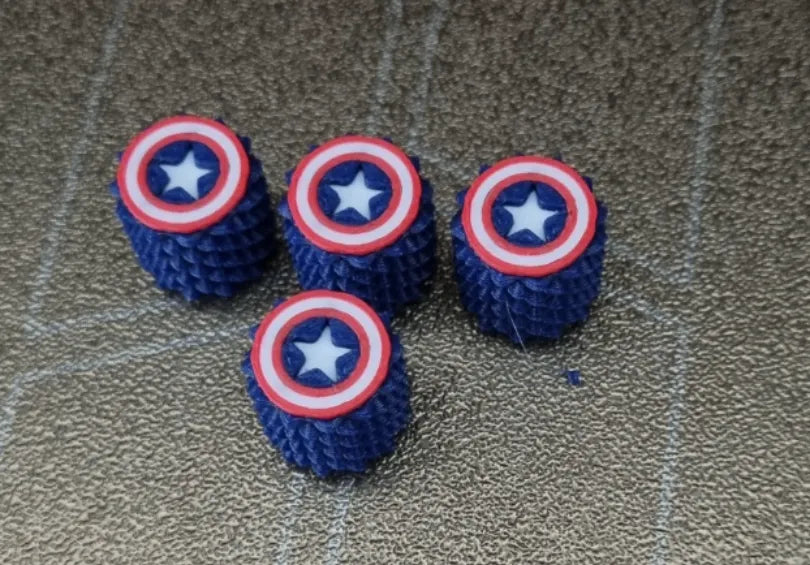Valve cap Captain America Marvel 3D printed — Schnapps Caps Australia
