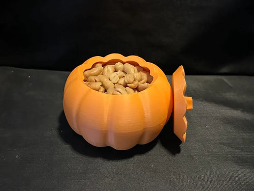 100mm Small Pumpkin Nut & Candy Bowl With Lid 3D printed — Schnapps Caps Australia