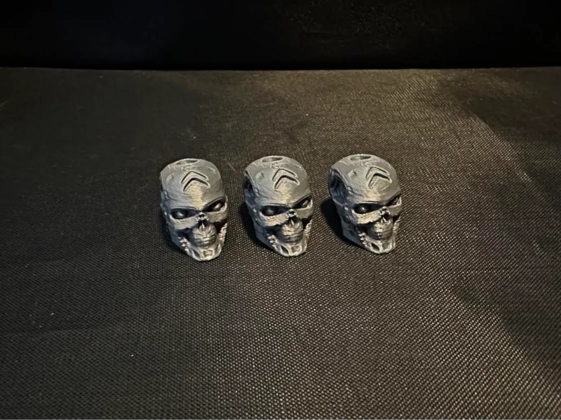 Terminator T-800 Skull Paracord Bead 3D printed — Schnapps Caps Australia