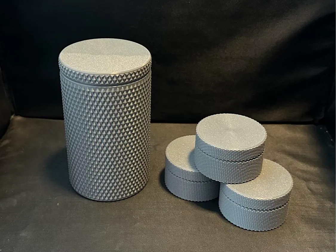 Rugged 4pc Threaded Container Set 1 Outer 3 Inner 3D printed — Schnapps Caps Australia