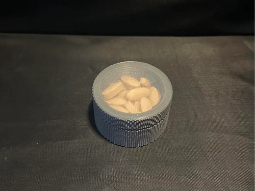 60mm Knurled Threaded Container - See Through Lid 3D printed — Schnapps Caps Australia