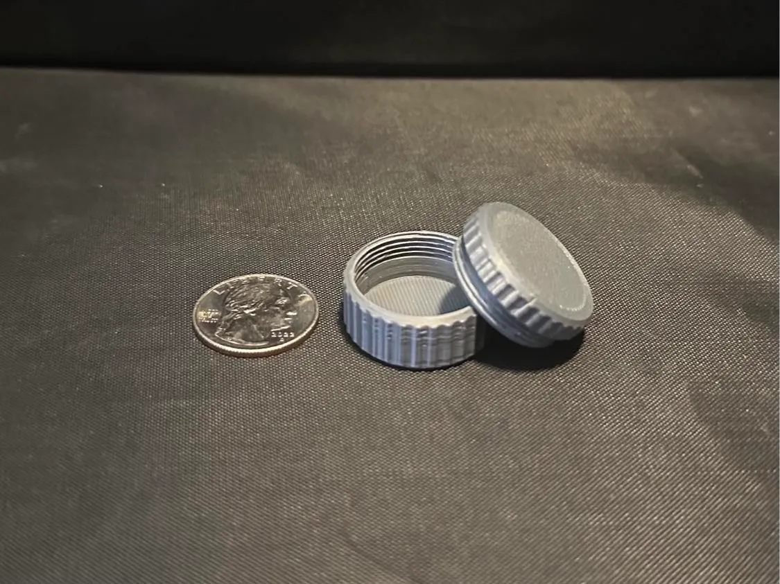 Small 30mm Travel Container 3D printed — Schnapps Caps Australia