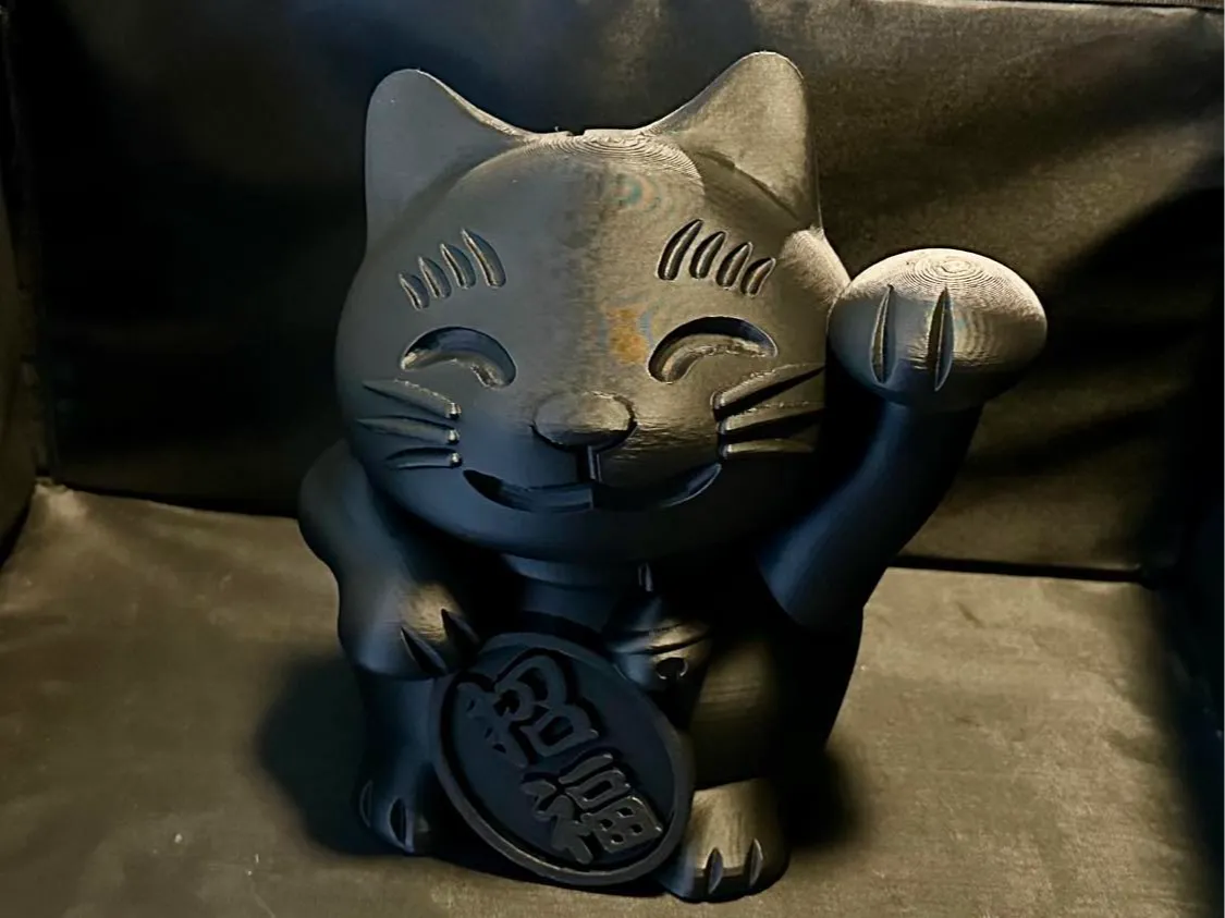 Large 204mm Maneki Neko Lucky Cat Bank 3D printed — Schnapps Caps Australia