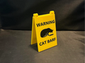 Small Folding A-Frame Style Cat Barf Warning Sign 3D printed — Schnapps Caps Australia