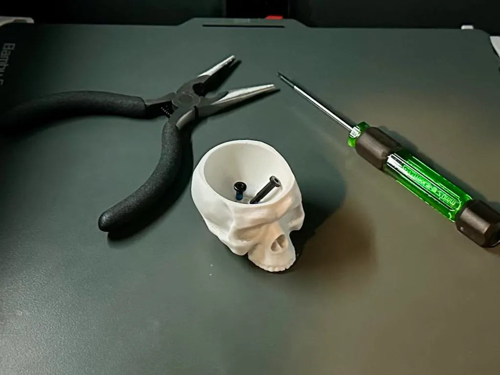Mini Skull Magnetic Screw & Hardware Bowl 3D printed — Schnapps Caps Australia