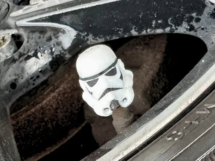 Storm Trooper Valve Stem Caps 3D printed — Schnapps Caps Australia