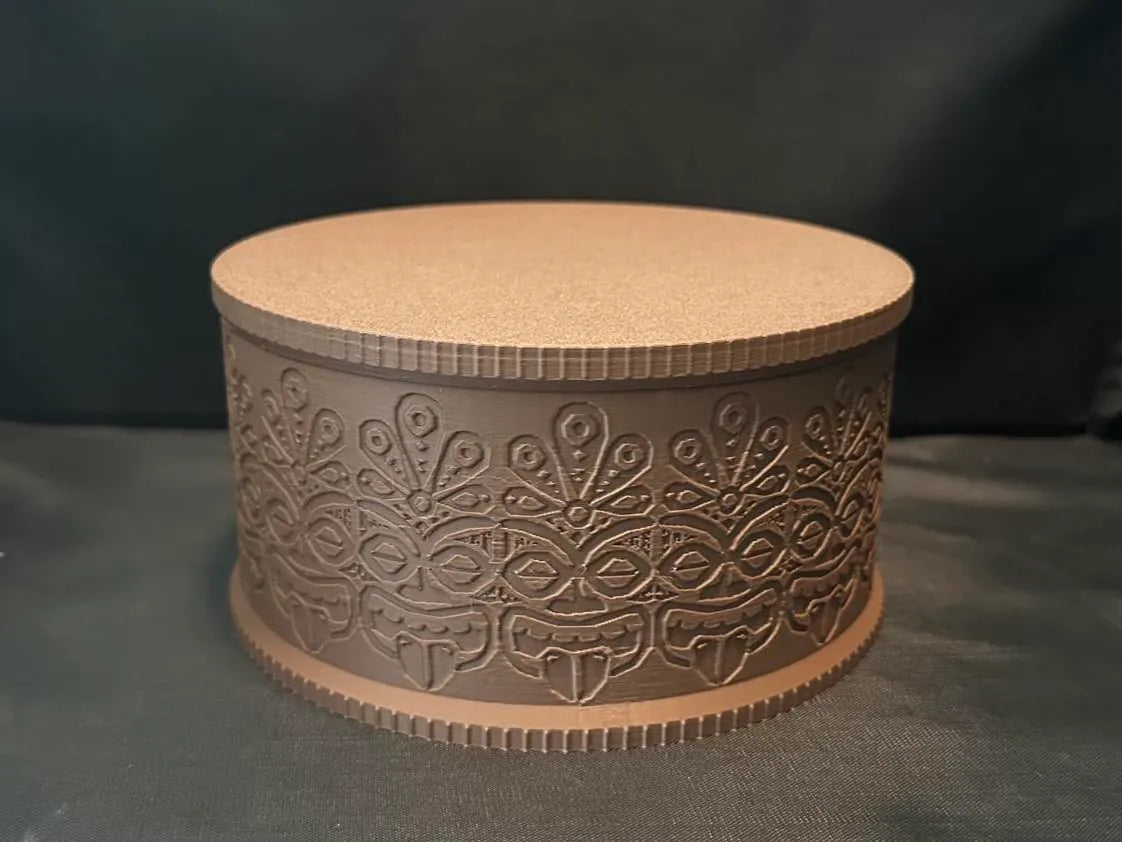 Large 175mm Polynesian Detail Box - Slip Fit Lid 3D printed — Schnapps Caps Australia
