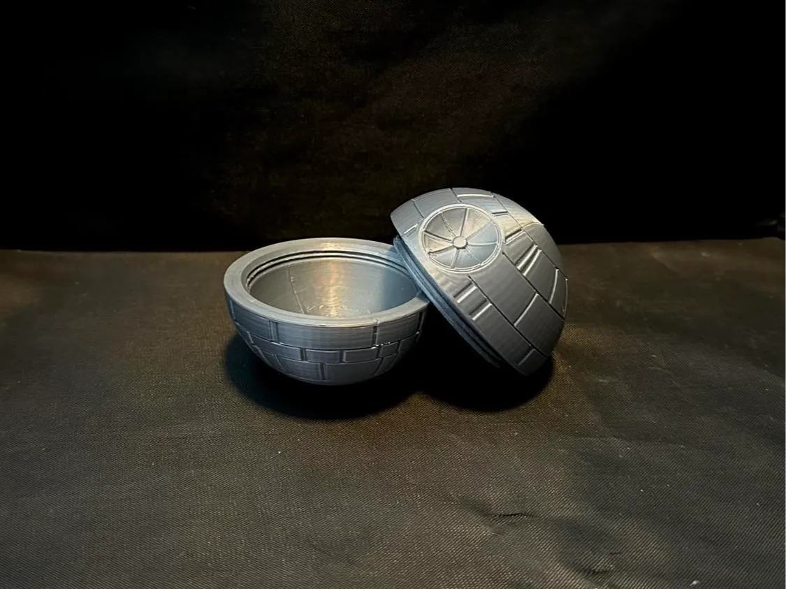 70mm Death Star Threaded Spherical Container 3D printed — Schnapps Caps Australia