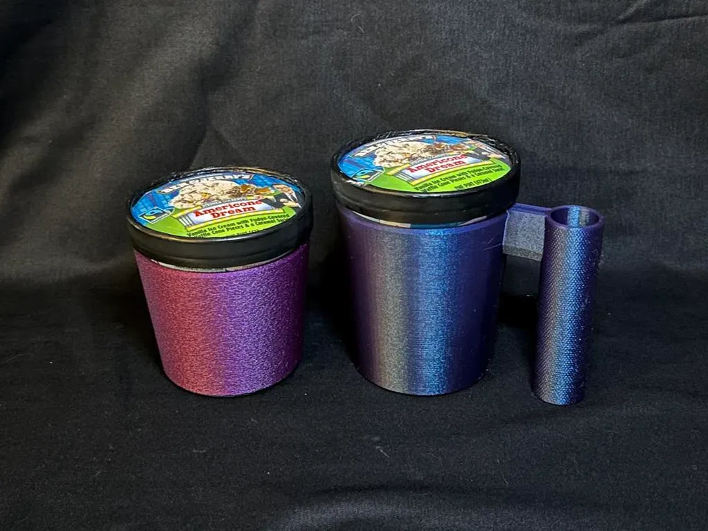 Extra Grippy Ice Cream Pint Holder - 2 Styles 3D printed — Schnapps Caps Australia
