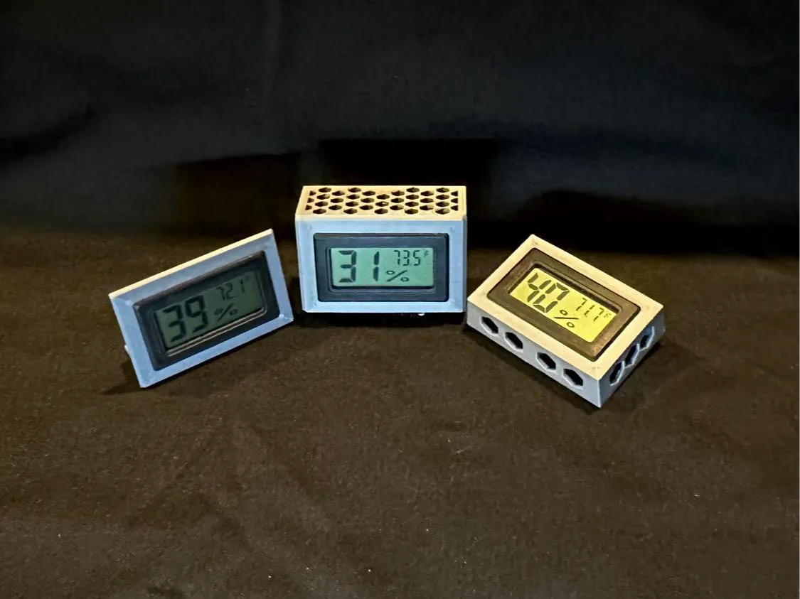 Snap In Humidity Gauge Mount - 3 Styles - Magnetic 3D printed — Schnapps Caps Australia
