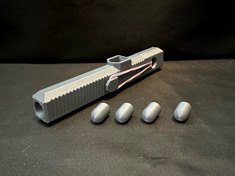 10mm Projectile Launcher - Office Fun! 3D printed — Schnapps Caps Australia