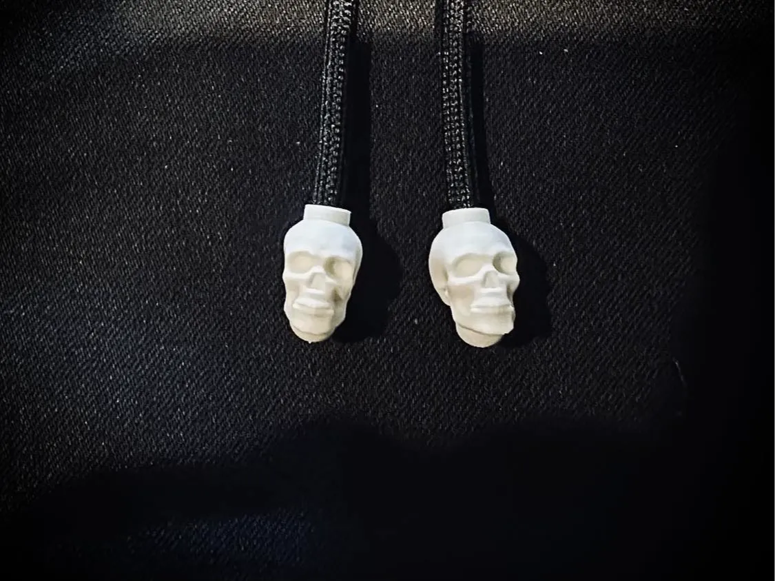 550 Paracord 4mm Skull Aglets - Finishing Ends 3D printed — Schnapps Caps Australia
