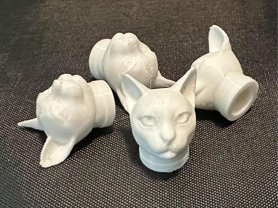 Cat Head Valve Stem Caps - Cars & Bicycles 3D printed — Schnapps Caps Australia