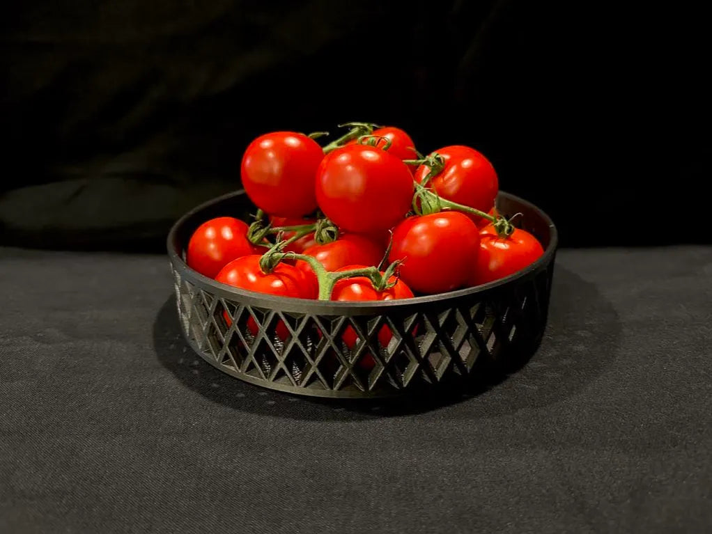 Large Low Diamond Window Bowl - Centerpiece Tray 3D printed — Schnapps Caps Australia