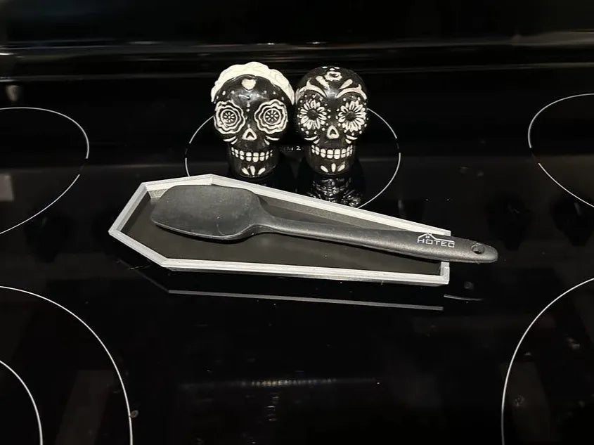 Gothic Coffin Shaped PETG Spoon Rest - Two Sizes