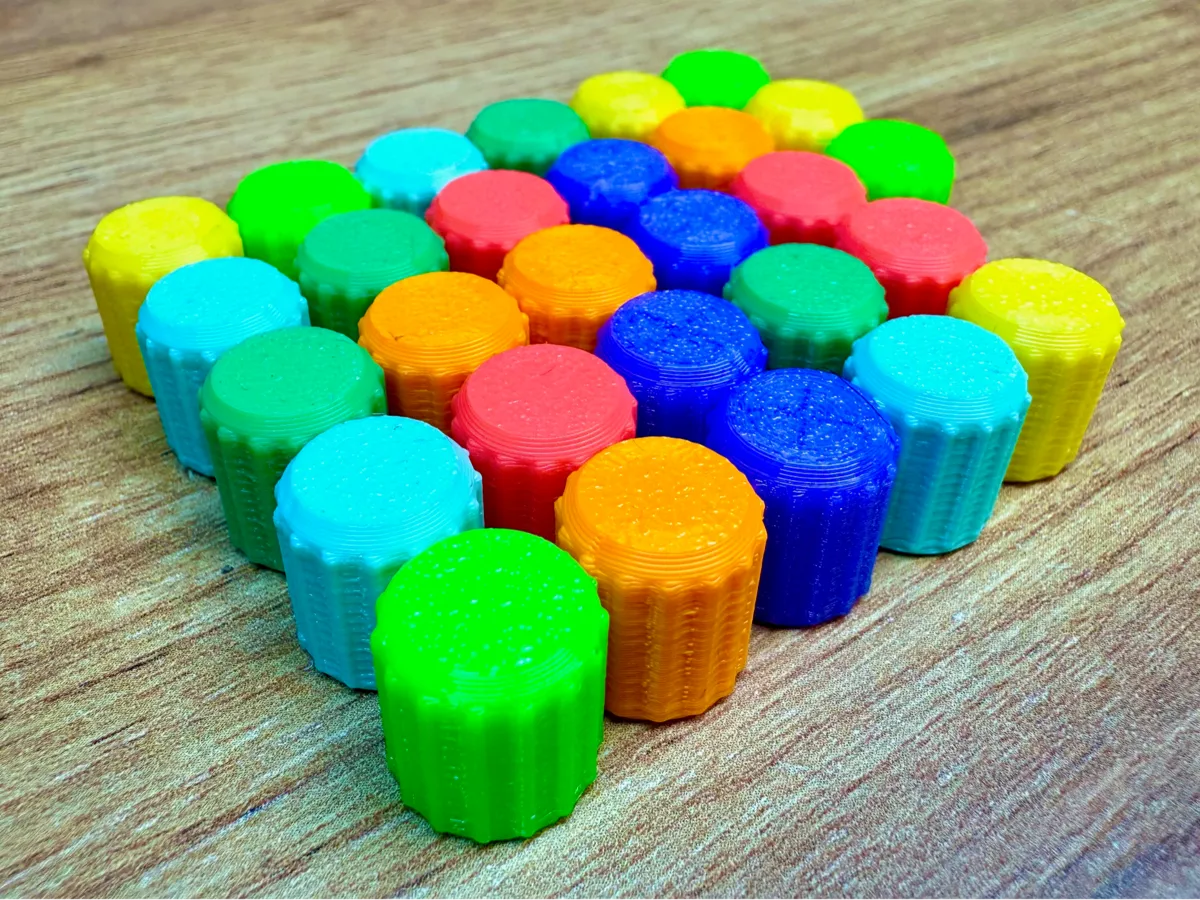 Valve cap AV design notches 3D printed — Schnapps Caps Australia