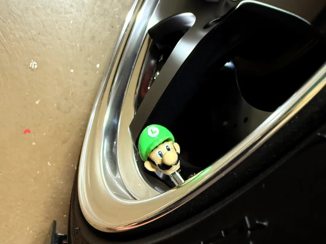 Valve Stem Caps : Luigi! For cars and bikes 3D printed — Schnapps Caps Australia