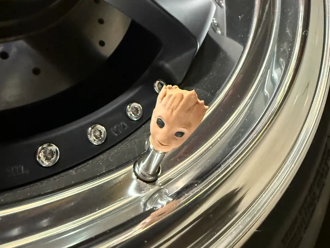 Valve Stem Caps : Baby Groot! For Cars and Bikes 3D printed — Schnapps Caps Australia