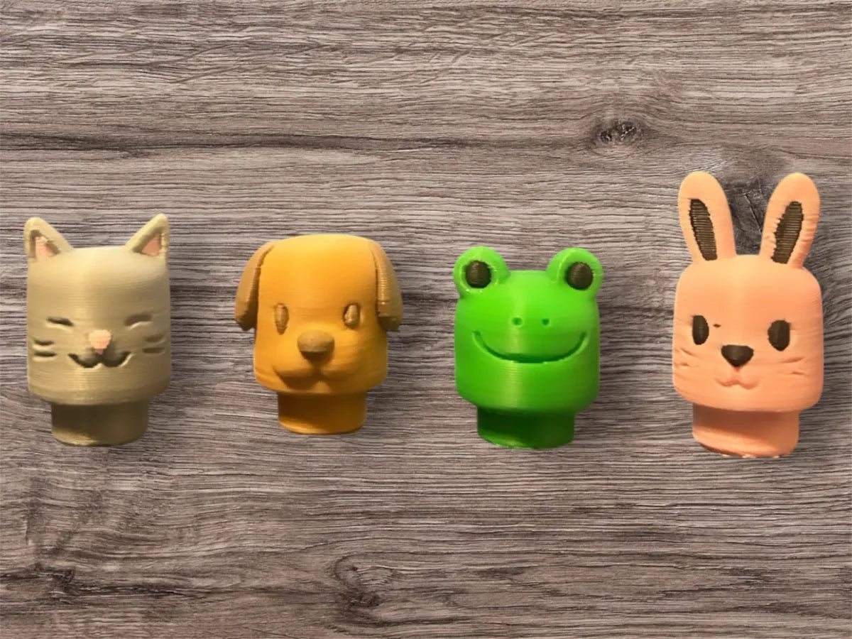 Cute Animal Valve Stem Caps – 4-Pack 3D printed — Schnapps Caps Australia