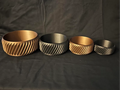 4 Piece Modern Spiral Nesting Bowls Set 3D printed — Schnapps Caps Australia