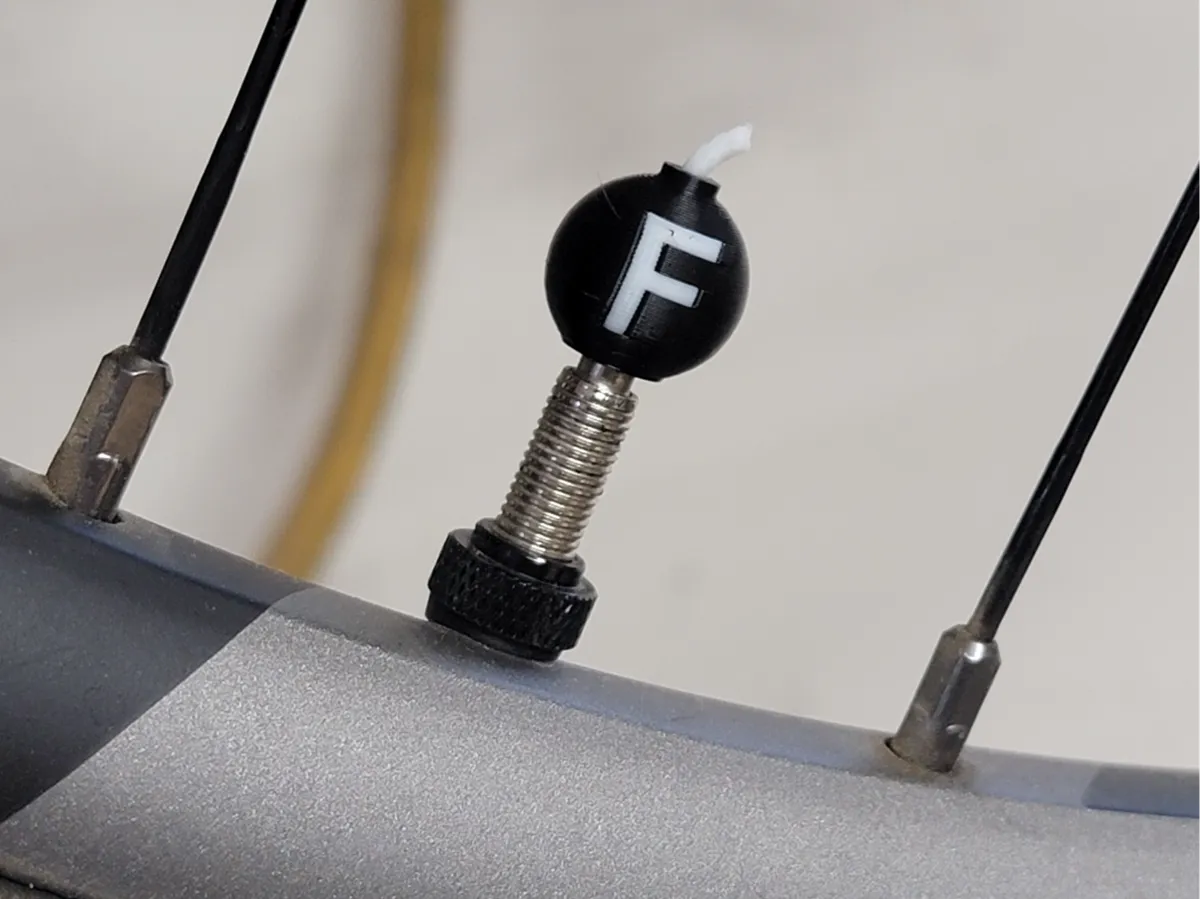 F-Bomb Valve Cap - Cars and Bicycles! 3D printed — Schnapps Caps Australia