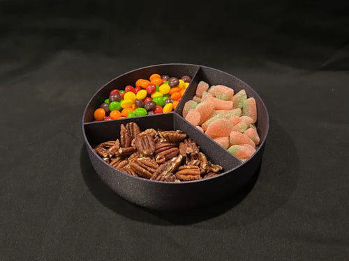 175mm Tri Sectioned Candy Nut & Snack Bowl & Lid 3D printed — Schnapps Caps Australia