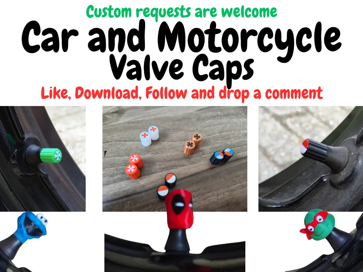 Fun Car &  Motorcycle Tyre Valve Caps – Custom