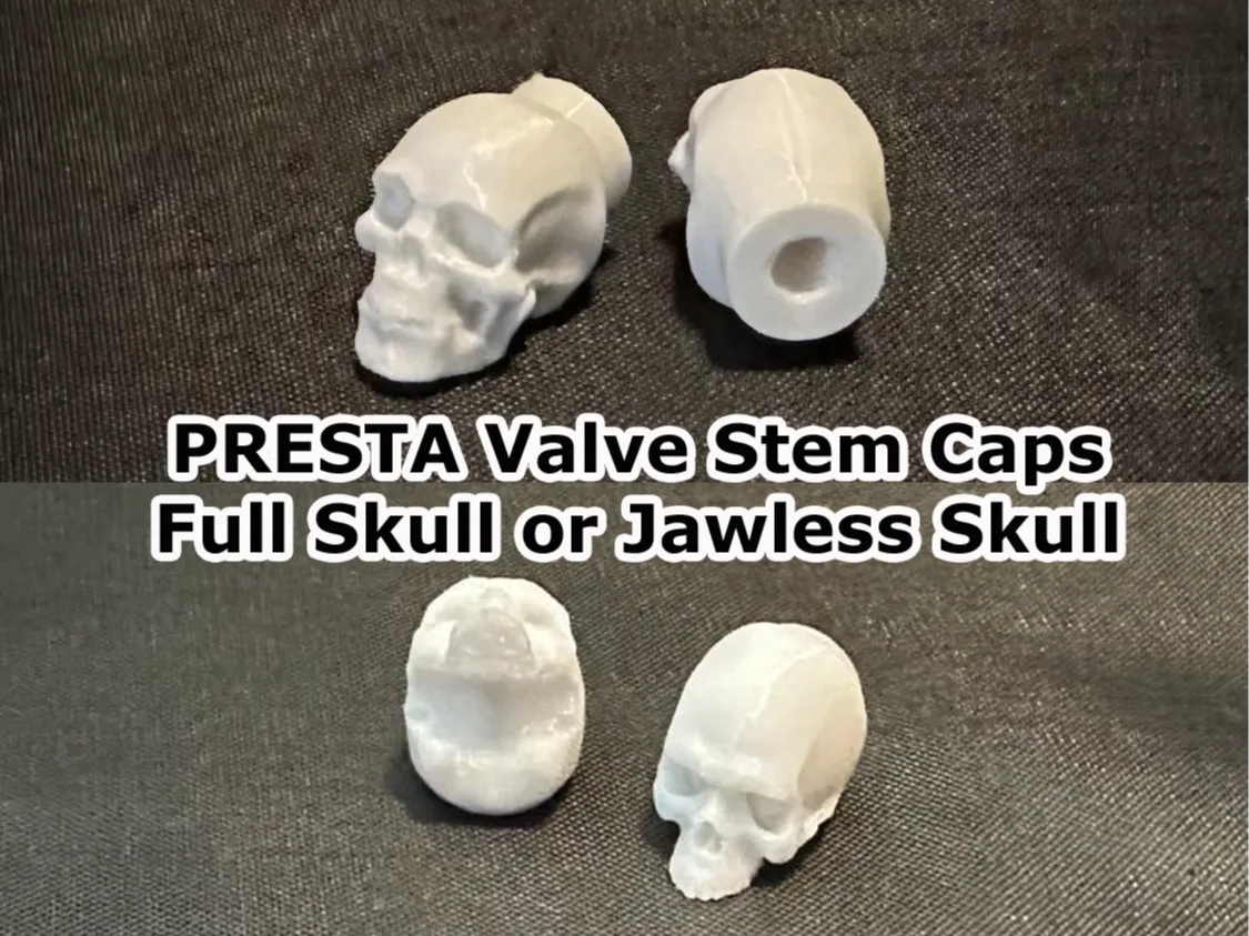 PRESTA Gothic Skull Valve Stem Caps - 2 Styles