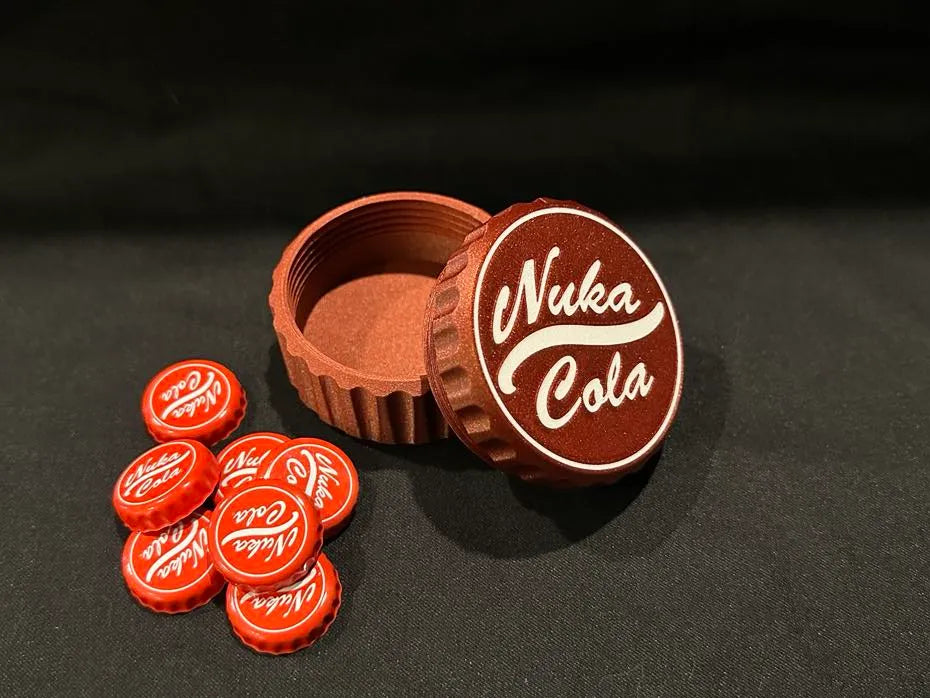 Nuka Cola Threaded Container - Cap Stash - Fallout 3D printed — Schnapps Caps Australia