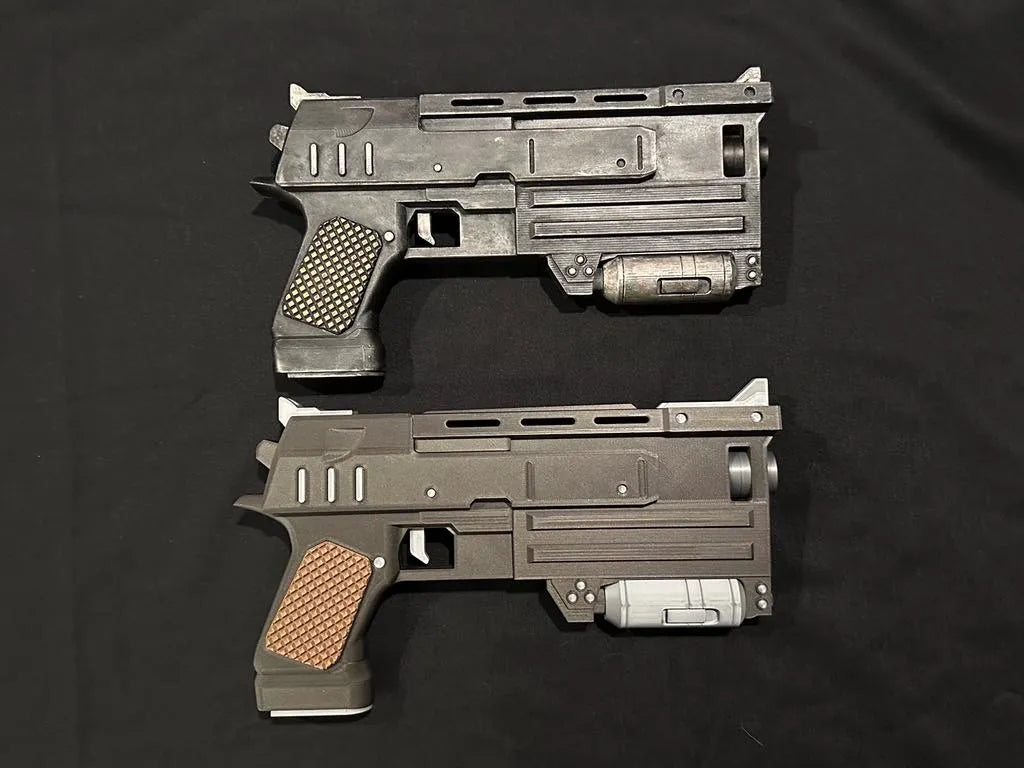 Full Size Fallout 10mm Pistol & Suppressor Prop 3D printed — Schnapps Caps Australia