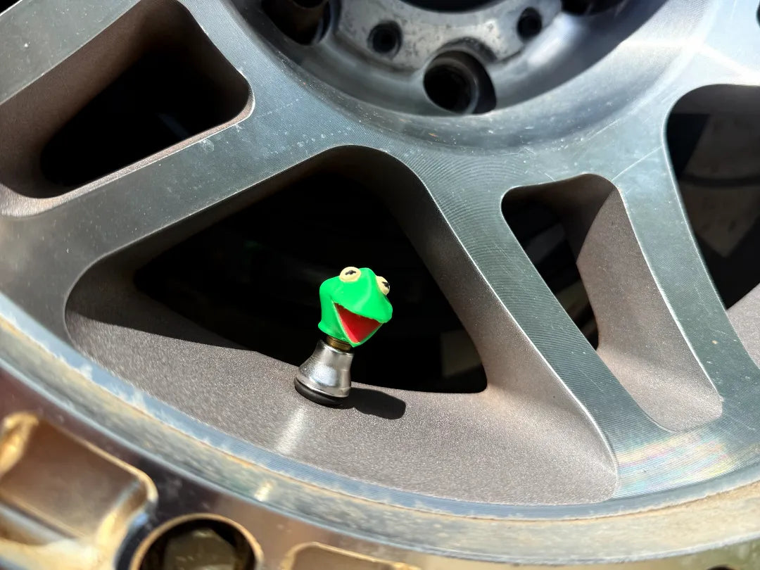 Valve Stem Caps : Kermit the frog! 3D printed — Schnapps Caps Australia