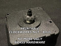 8mm Clockworks Nut - Replace Brass Nut 3D printed — Schnapps Caps Australia