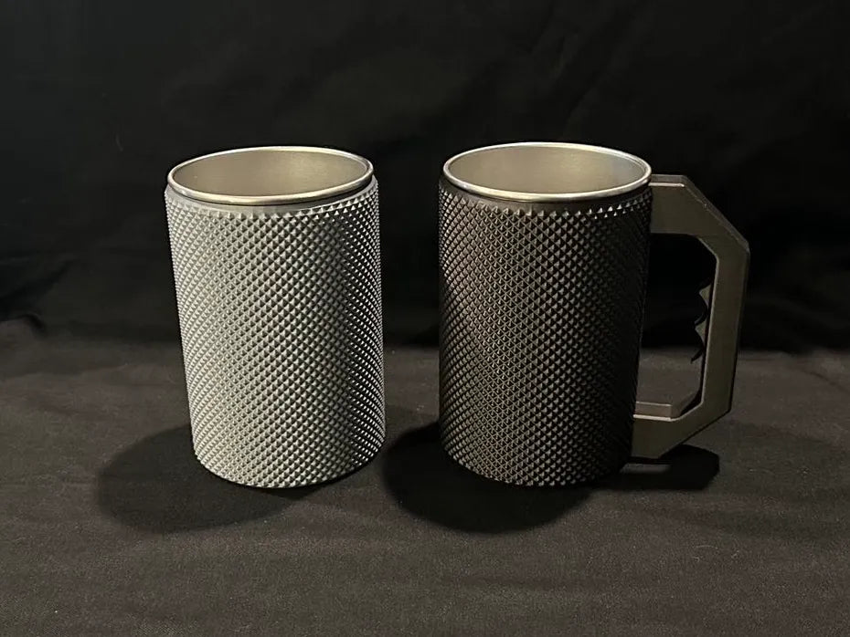 Totally Knurly 16oz Stainless Steel Cup Caddy 3D printed — Schnapps Caps Australia
