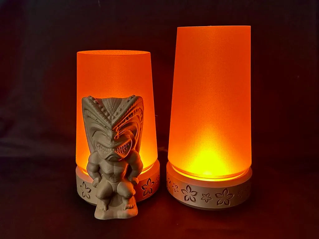 Volcano Tiki Lamp - Two Sizes - Two Styles 3D printed — Schnapps Caps Australia