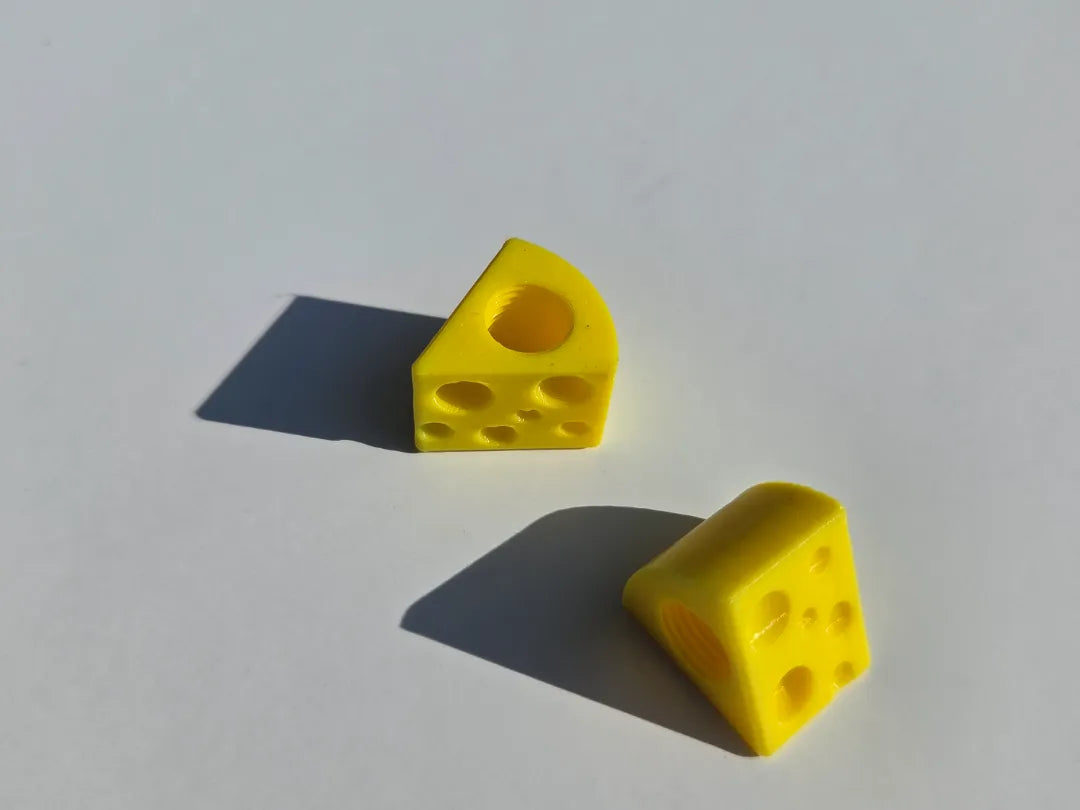 Cheese Wedge Tire Valve Stem Cap 3D printed — Schnapps Caps Australia