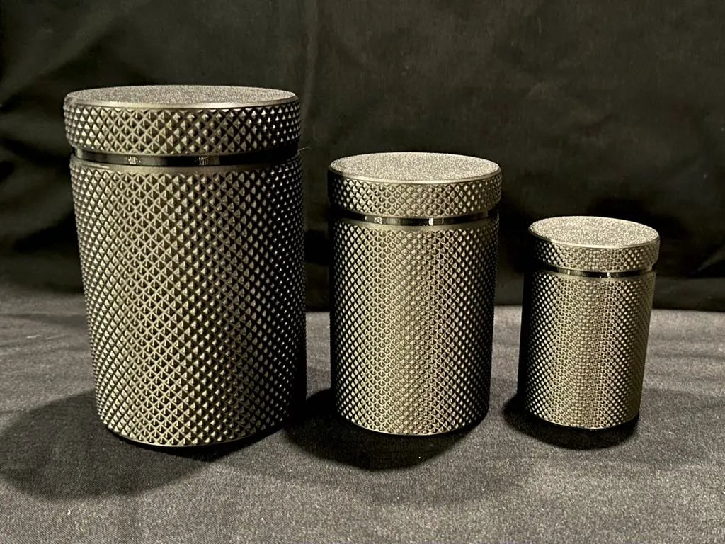 Totally Knurly Threaded Jars - TPU Seal - 3 Sizes