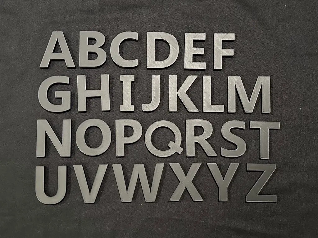 5 Inch Alphabet Wall Letters - Built In Hanger 3D printed — Schnapps Caps Australia