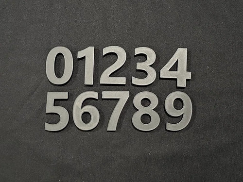 4 Inch Wall Address Numbers  - Built In Hanger