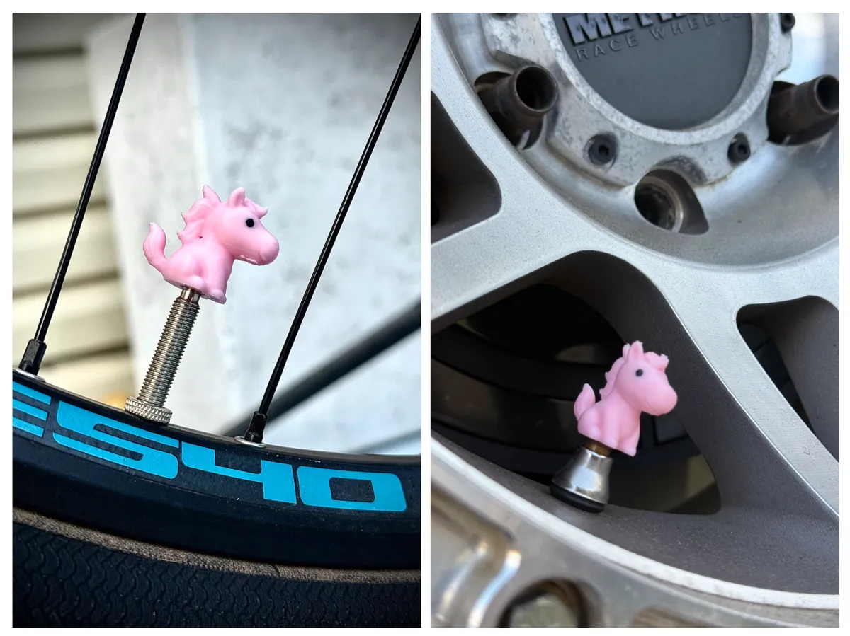 Cute Little Horse Valve Stem Caps - Cars & Bikes! 3D printed — Schnapps Caps Australia