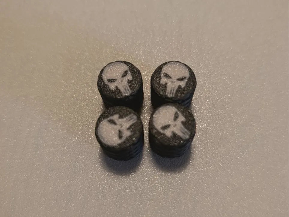 Punisher valve cap 3D printed — Schnapps Caps Australia